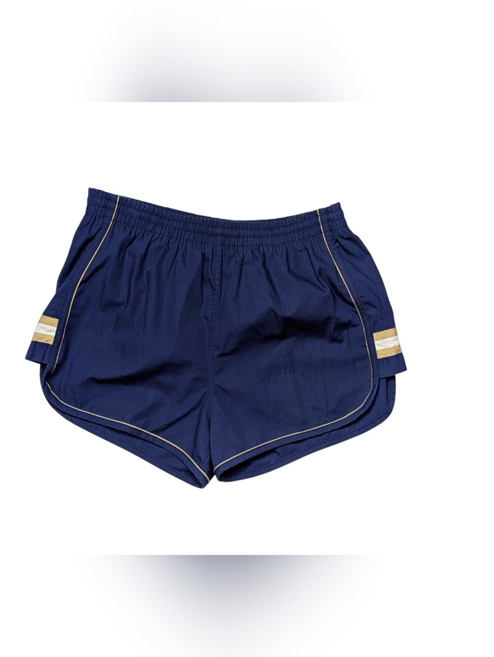 80s Islander Men's Navy Swim Trunks with Gold Trim 32/34